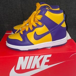 Nike DUNK high LAKERS Pre-School 10.5C